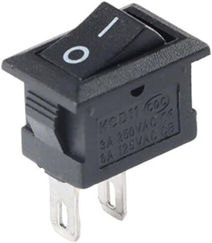 5Pcs KCD11 Rocker Switch 10 * 15mm Push Button Switch ON-Off/ON-Off-ON 2 Pins / 3 Pins 3A 250VAC / 6A 125VAC 10x15mm(Black 2P 2Gear) in Saudi Arabia