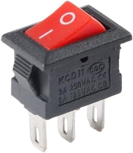 5Pcs KCD11 Rocker Switch 10 * 15mm Push Button Switch ON-Off/ON-Off-ON 2 Pins / 3 Pins 3A 250VAC / 6A 125VAC 10x15mm(Black 2P 2Gear) in Saudi Arabia