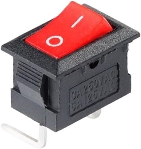5Pcs KCD11 Rocker Switch 10 * 15mm Push Button Switch ON-Off/ON-Off-ON 2 Pins / 3 Pins 3A 250VAC / 6A 125VAC 10x15mm(Black 2P 2Gear) in Saudi Arabia