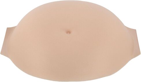 Focket Fake Pregnant Belly, Lightweight Memory Foam Pregnancy Belly Bump with Hook and Closure for Halloween Cosplay Stage Performance (8-10 Months) in Saudi Arabia
