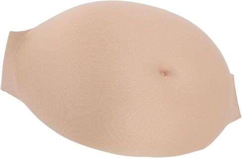 Focket Fake Pregnant Belly, Lightweight Memory Foam Pregnancy Belly Bump with Hook and Closure for Halloween Cosplay Stage Performance (8-10 Months) in Saudi Arabia