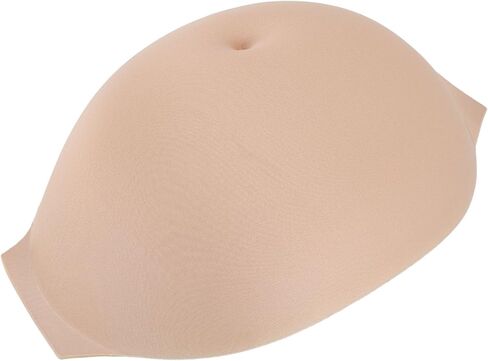 Focket Fake Pregnant Belly, Lightweight Memory Foam Pregnancy Belly Bump with Hook and Closure for Halloween Cosplay Stage Performance (8-10 Months) in Saudi Arabia