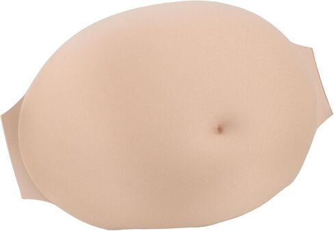 Focket Fake Pregnant Belly, Lightweight Memory Foam Pregnancy Belly Bump with Hook and Closure for Halloween Cosplay Stage Performance (8-10 Months) in Saudi Arabia