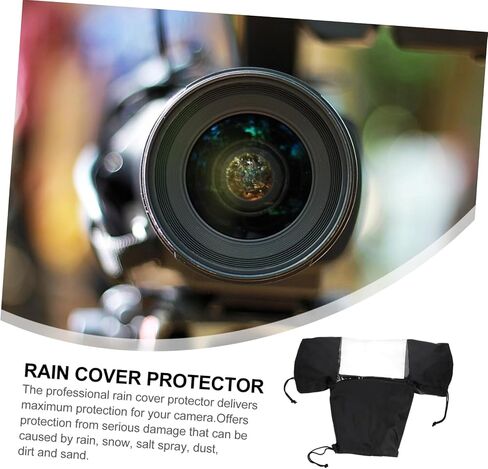 DSLR Camera Rain Cover with Adjustable Sleeves and Ultra Window Windproof Protector for Photography in Rain Snow Dust and Sand Compatible with DSLR Cameras and Lenses in Saudi Arabia