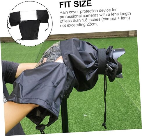 DSLR Camera Rain Cover with Adjustable Sleeves and Ultra Window Windproof Protector for Photography in Rain Snow Dust and Sand Compatible with DSLR Cameras and Lenses in Saudi Arabia