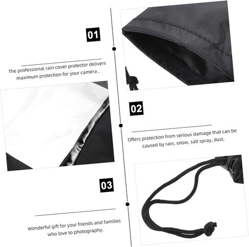 DSLR Camera Rain Cover with Adjustable Sleeves and Ultra Window Windproof Protector for Photography in Rain Snow Dust and Sand Compatible with DSLR Cameras and Lenses in Saudi Arabia