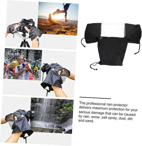 غطاء المطر لكاميرا DSLR الاحترافية من NUOBESTY، ملحق التصوير الفوتوغرافي الواقي للاستخدام ثلاثي القوائم، درع أسود مقاوم للطقس للمطر والثلج والرمل والملح للتصوير الفوتوغرافي في الهواء الطلق in Saudi Arabia