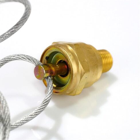 12105 N3613AD Air Tank Drain Valve Plug, 1/4" NPT Fitting with 60" Cable, Manual Brake Reservoir Drain Bleeder Valve for Semi Trucks & Air Compressors in Saudi Arabia