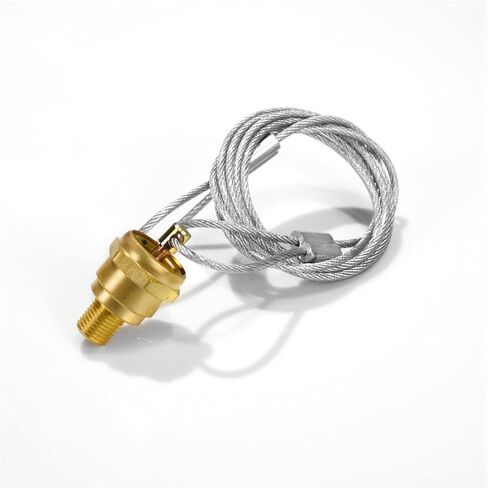 12105 N3613AD Air Tank Drain Valve Plug, 1/4" NPT Fitting with 60" Cable, Manual Brake Reservoir Drain Bleeder Valve for Semi Trucks & Air Compressors in Saudi Arabia