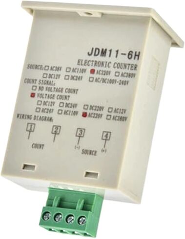 JDM11-6H عرض رقمي رمادي عداد إلكتروني تيار متردد 220 فولت تيار مستمر 24 فولت عد الإنتاج (عدد الاتصال AC220V) in Kuwait