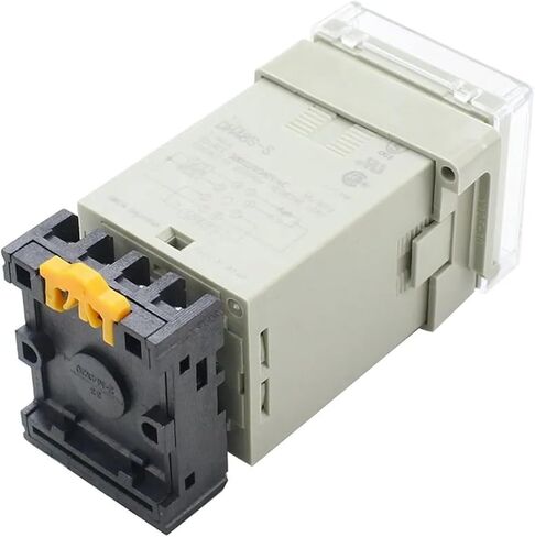 DH48S-S تيار متردد رقمي 220 فولت، مرحل تأخير قابل للبرمجة، دورة تكرار SPDT مع قاعدة مقبس، مؤقت تأخير سلسلة DH48S 220 فولت 12 فولت (تيار مستمر 12 فولت) in Saudi Arabia