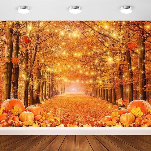 Avezano Fall Backdrop for Photography Autumn Maple Leaves Forest Scenery Background Thanksgiving Day Friendsgiving Party Decorations Photo Backdrops (7x5ft) in Saudi Arabia