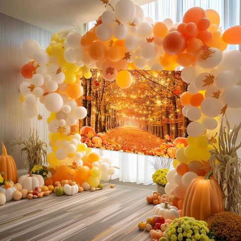 Avezano Fall Backdrop for Photography Autumn Maple Leaves Forest Scenery Background Thanksgiving Day Friendsgiving Party Decorations Photo Backdrops (7x5ft) in Saudi Arabia