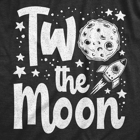 Toddler Two The Moon T Shirt Funny Second Birthday Tee in Saudi Arabia