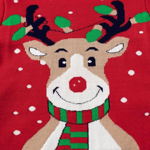 Kids Ugly Sweater Boy Girl Christmas Sweater Santa Long Sleeve Knit Xmas Pullover Reindeer Clothes 3-7 Years in Saudi Arabia