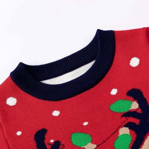 Kids Ugly Sweater Boy Girl Christmas Sweater Santa Long Sleeve Knit Xmas Pullover Reindeer Clothes 3-7 Years in Saudi Arabia