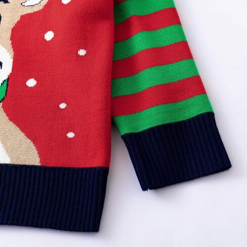 Kids Ugly Sweater Boy Girl Christmas Sweater Santa Long Sleeve Knit Xmas Pullover Reindeer Clothes 3-7 Years in Saudi Arabia