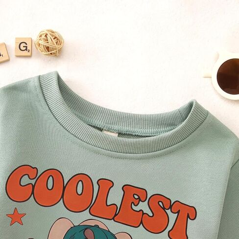 BOUTIKOME Thanksgiving Sweatshirts Toddler Baby Boys Coolest Turkey At The Table Shirts Outfits Fall Pullover Thankful Tops in Saudi Arabia