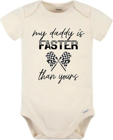 JGT Designs Racing Baby Onesie My Daddy أسرع من ملابسك قطعة واحدة in Saudi Arabia