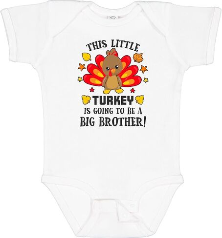 inktastic This Little Turkey Is Going To Be a Big Brother Baby Bodysuit in Saudi Arabia