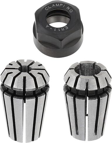 ER11 Spring Collet Nut Set - High Precision 1/8'' 1/4'' ER11 Collet Chuck with Clamping Nut for CNC Engraving Machine and Lathe Milling Tool in Saudi Arabia
