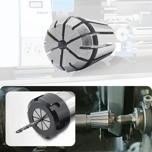 ER11 Spring Collet Nut Set - High Precision 1/8'' 1/4'' ER11 Collet Chuck with Clamping Nut for CNC Engraving Machine and Lathe Milling Tool in Saudi Arabia