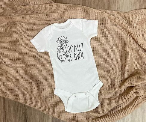 Locally Grown Baby Bodysuit | Newborn Gift | Floral Baby Jumpsuit in Saudi Arabia
