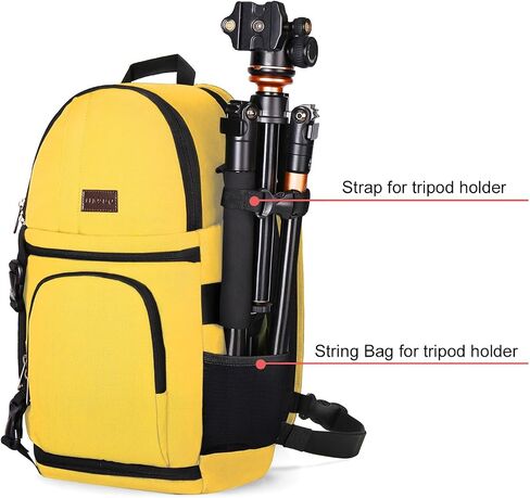 حقيبة ظهر للكاميرا من MOSISO، DSLR/SLR/بدون مرآة، حقيبة ظهر للتصوير الفوتوغرافي مضادة للصدمات مع حامل ثلاثي القوائم وإدراج وحدات قابلة للإزالة متوافقة مع Canon/Nikon/Sony/Fuji in Kuwait