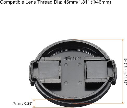 Camera Lens Cap, 2 Pack Sides Pinch Front Lens Cover with Microfiber Cleaning Cloth for 46mm Thread Universal DSLR Lenses for Nikon, for Fujifilm, for Pentax, for Leica in Saudi Arabia