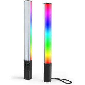 عصا إضاءة LED PUSOKEI RGB، عصا إضاءة فيديو محمولة مع 132 مصباح LED 2500K 9000K درجة حرارة لون قابلة للتعديل، بطارية مدمجة 2600 مللي أمبير في الساعة، لإنشاء محتوى التصوير الفوتوغرافي بالفيديو in Kuwait