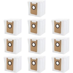 10 Pack Replacement Dust Bags for Loorow for AT800 Robot Vacuum Cleaner, Large Capacity Filter Bags Vacuum Cleaner Accessories, Easy Installation in Kuwait