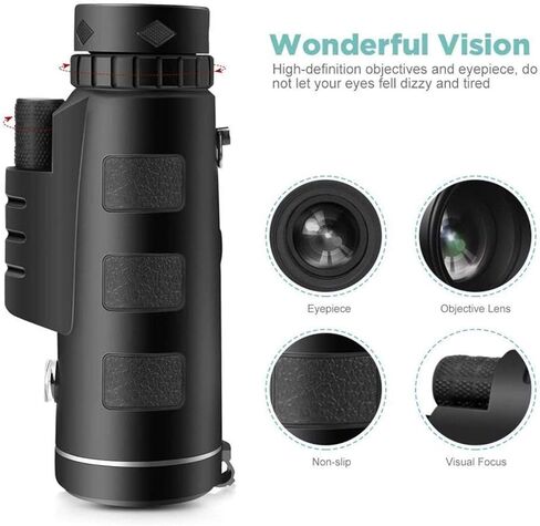 Monoculars for Adults High Power, Telescope for Adult Kid, Ultra Ｈigh Power 40X60 Water Proof for Concerts, Outdoor Activities, Binoculars in Saudi Arabia