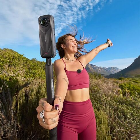 Insta360 Mic Air، جهاز إرسال خفيف الوزن 7.9 جرام، صغير الحجم مثل العملة المعدنية، صوت 48 كيلو هرتز مع تقليل الضوضاء المدمج، عمر البطارية 10 ساعات، نطاق 300 متر، X5/X4/ACE PRO 2، التدفق/التدفق 2/التدفق 2 PRO((1 TX + 1 RX) in Saudi Arabia