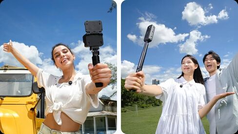 Insta360 Mic Air، جهاز إرسال خفيف الوزن 7.9 جرام، صغير الحجم مثل العملة المعدنية، صوت 48 كيلو هرتز مع تقليل الضوضاء المدمج، عمر البطارية 10 ساعات، نطاق 300 متر، X5/X4/ACE PRO 2، التدفق/التدفق 2/التدفق 2 PRO((1 TX + 1 RX) in Saudi Arabia