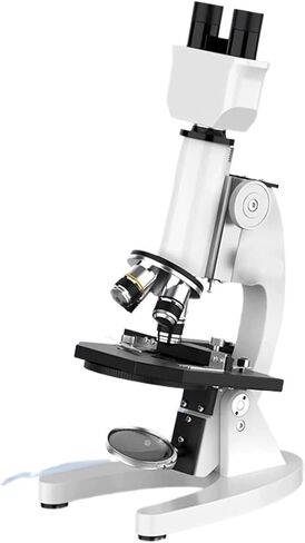 Digital Biological Microscope with 9" IPS Screen, 400X-120000X Magnification, 4X-100X Objectives, Educational Lab Tool – Light Grey in Saudi Arabia