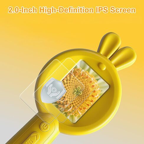 EBTOOLS 1080P Digital Microscope, 2 Inch IPS Screen, 100x Optical Zoom, 8X Digital Zoom, Handheld Dual Lens Microscope, 8 Led Lights, Reduce Eye Strain, 3 Adjustable Brightness (Yellow) in Kuwait