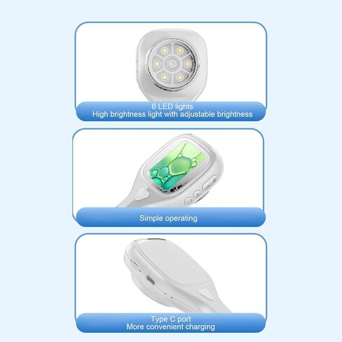 مجهر رقمي محمول، تكبير 2 ميجابكسل 500x، شاشة تصوير ماكرو 2 بوصة، مع 6 مصابيح LED قابلة للتعديل، لحام إصلاح الدائرة (أبيض) in Kuwait