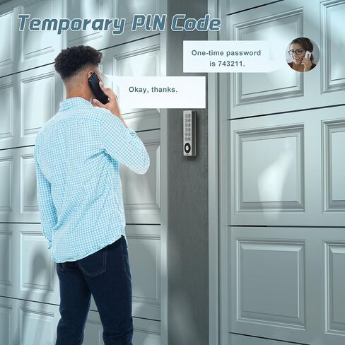 Universal Garage Door Opener Wireless Keyless Keypad for LiftMaster Chamberlain Genie Craftsman Linear Wayne Dalton Openers Produced, Metal Case Keyless Garage Door Access System (Rectangular) in Saudi Arabia