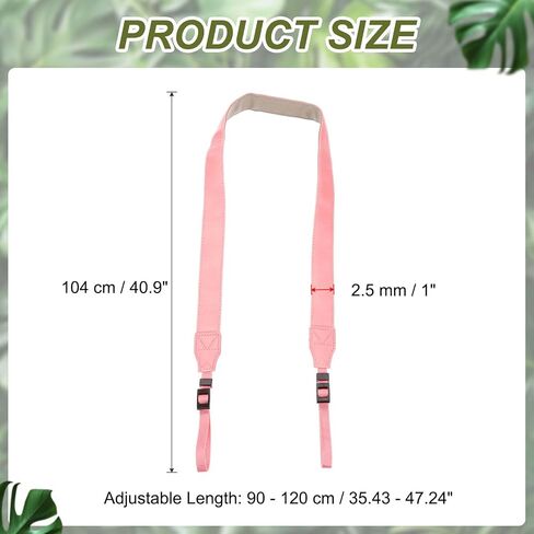 PATIKIL Camera Strap, PU Leather Adjustable Camera Neck Strap Digital Camera Shoulder Belt for Nikon Video Camcorder Monocular Photographers, Pink in Saudi Arabia