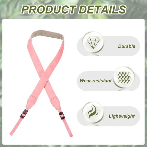 PATIKIL Camera Strap, PU Leather Adjustable Camera Neck Strap Digital Camera Shoulder Belt for Nikon Video Camcorder Monocular Photographers, Pink in Saudi Arabia
