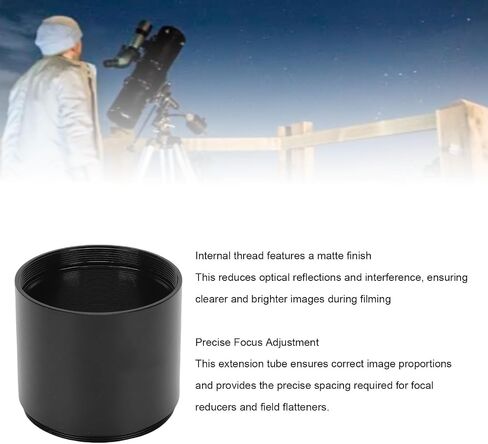 أنبوب تمديد التلسكوب، M48x0.75 40 مم حلقة موسع بؤري من الألومنيوم، لملحقات التصوير الفوتوغرافي للتلسكوب الفلكي in Saudi Arabia