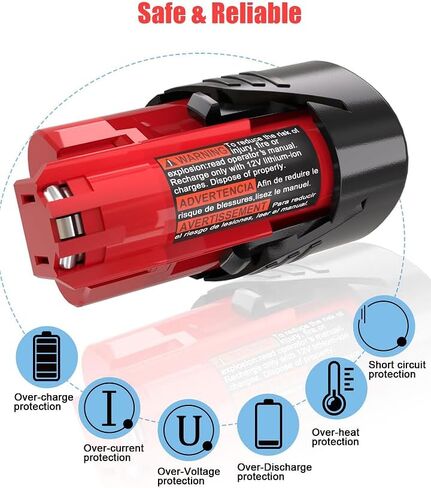 14.4V 3.0Ah Ni-MH Replacement Battery Compatible with Milwak 48-11-1000 48-11-1014 48-11-1024, 9082-20 9082-22 0511-21 0512-21 0514-20 0512-24 PAS 14.4 Power Plus in Saudi Arabia