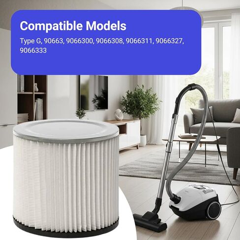 عبوة واحدة من فلتر خرطوشة بديل لموديلات Shop Vac وGenie وVacMaster VF2007 و90304 - تصميم متين - VacBagsUSA. in Kuwait