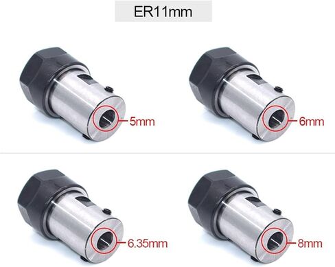 1pcs Motor Clamp Collet Chuck Hoder C16 ER11 35L 5mm 6mm 8mm Collet ER11A Nut Shaft Motor Lengthened Clamp for Computerized Numerical Control Milling(ER11-6MM) in Saudi Arabia