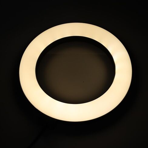 Overhead Ring Light with Phone Clip Adjustable Desktop Ring Light for Beauty Makeup Nail Art Live Streaming Aluminum Alloy Plastic 35cm Arm 26cm Light Head 10cm Phone Bracket in Saudi Arabia