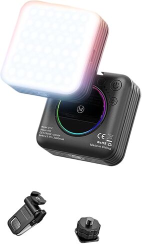 LED Video Light Camera Light Cold Shoe Rechargeable 2000mAh Battery Dimmable 2500K-9000K Portable Photography Photo in Saudi Arabia