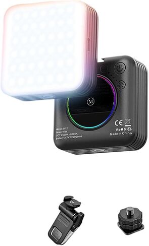LED Video Light Camera Light Cold Shoe Rechargeable 2000mAh Battery Dimmable 2500K-9000K Portable Photography Photo in Saudi Arabia