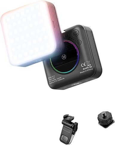LED Video Light Camera Light Cold Shoe Rechargeable 2000mAh Battery Dimmable 2500K-9000K Portable Photography Photo in Saudi Arabia