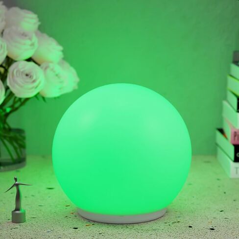 Dpofirs 5.9 بوصة LED كرة متوهجة ضوء، RGB لون تغيير مصباح المزاج العالمي، 7 ألوان مقاومة للماء قابلة لإعادة الشحن مصباح الكرة الأرضية الإضاءة المحيطة للتصوير الفوتوغرافي in Kuwait