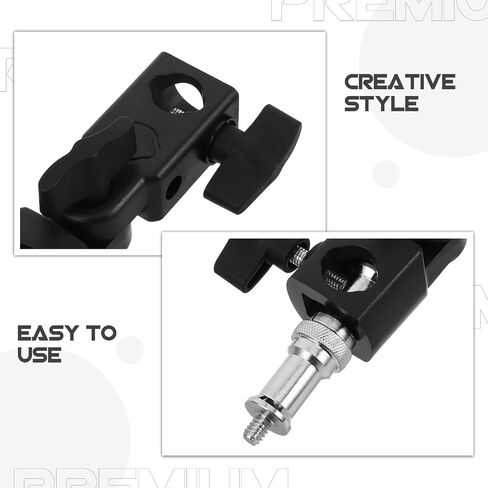 Flash Stand Bracket: Flash Mount Adapter Light Stand with with Umbrella Reflector Holder Adjustment Tripod Clamp for Reflector and Photography in Saudi Arabia